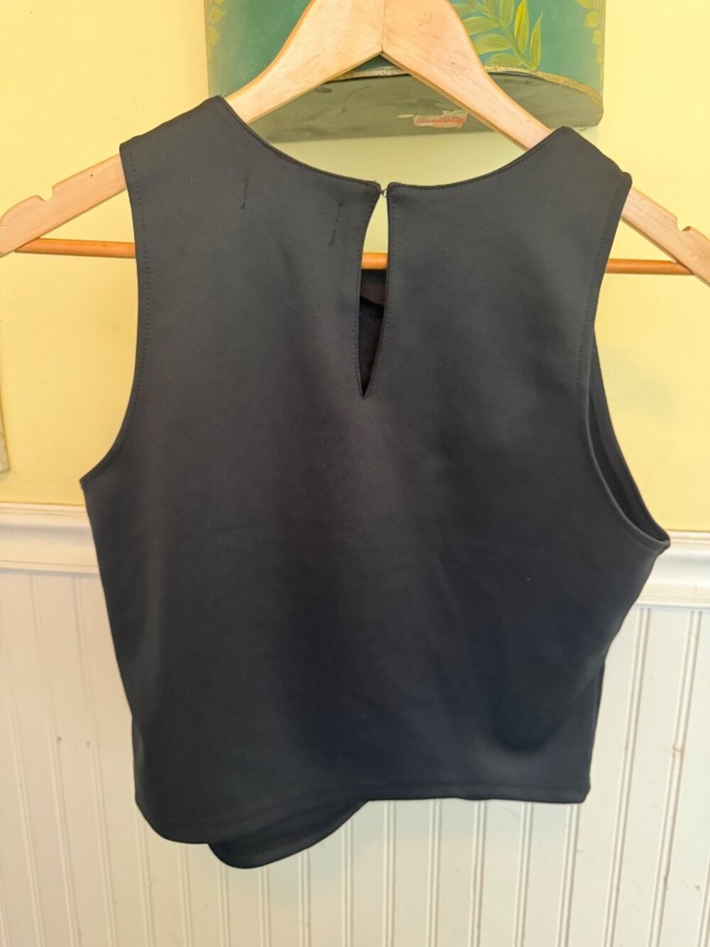 Say What? y2k Black Beaded Sleeveless Top Large - Picture 2 of 5